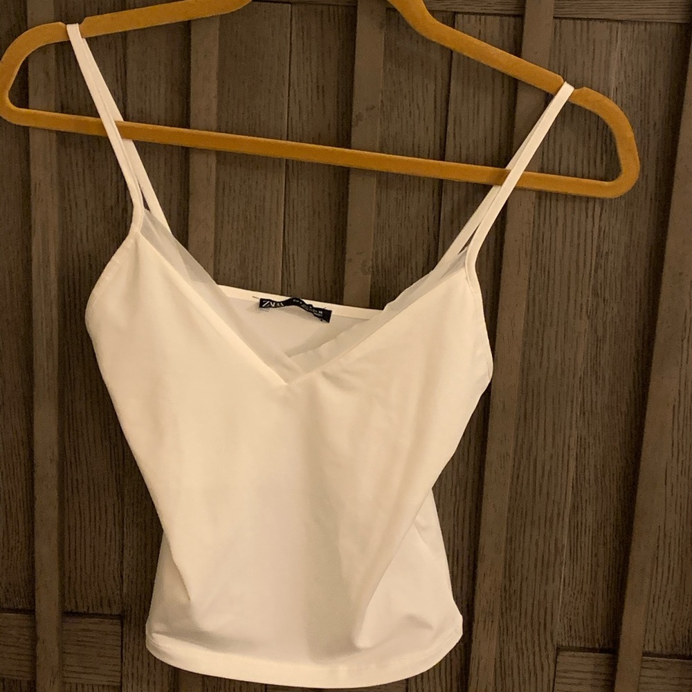 Zara, White tank top, New Without Tags, Small